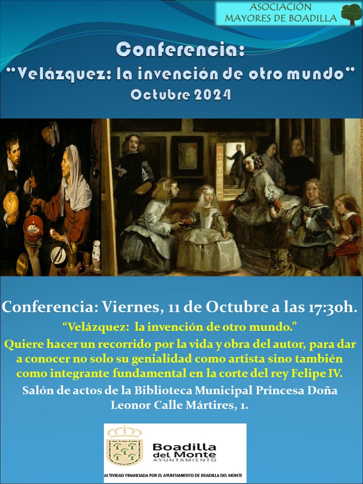 VIERNES 11 OCT. 2024 17:30 h CONFERENCIA VELAZQUEZ